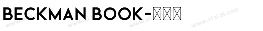 Beckman Book字体转换